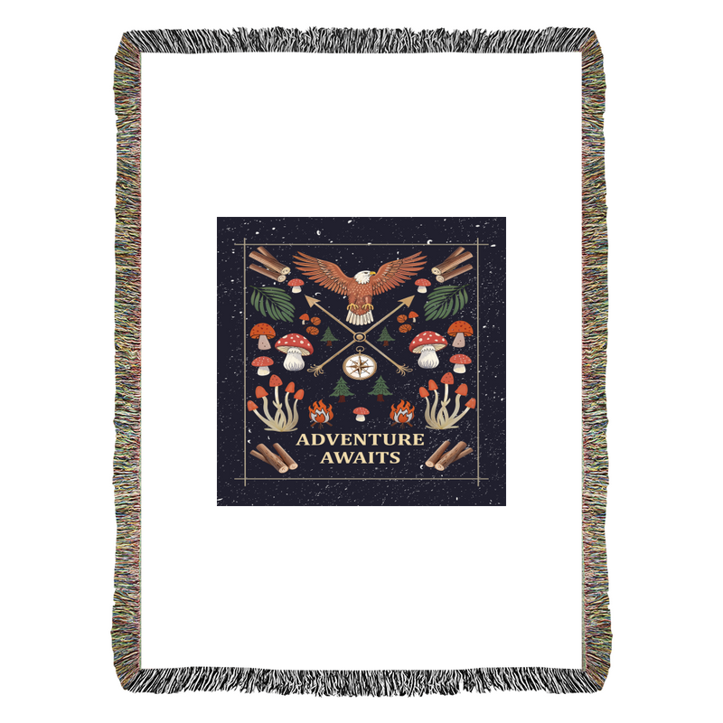 Adventure Awaits - Woven Blanket